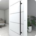 Ver imagem 4 de Puxador De Porta Preto Inox Vidro Pivotante 70cm M.S