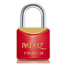 Cadeado Papaiz CR30 Vermelho KA1 - 1
