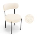 Ver imagem 5 de Cadeira Sala de Jantar Margara Kit 4 em Aço Preto Bouclê Ted D03 - D'Rossi
