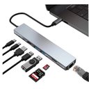 Ver imagem 3 de Adaptador Hub Type C 8x1 Hdmi 4k, Lan, Usb 3.0, Leitor Sd para Macbook