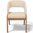 Ver mais imagens de Kit 02 Cadeiras de Jantar e Estar Living Estofada Lince L02 Linho Bege Escuro - Lyam Decor