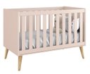 Ver imagem 2 de Jogo de Quarto para Bebê Completo 2 Portas Théo New Rosa Fosco com Natural - Reller
