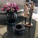 Ver imagem 3 de Vaso Trouxinha Cristal Murano Preto Pp Love