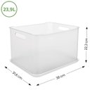 Ver imagem 3 de Cesta Organizadora com Tampa Fit Ultra Light Gray 23,9 Litros - 107990468 - Coza