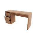 Ver imagem 5 de Mesa Escrivaninha com 3 Gavetas para Escritório 74x136 Cm Me4102 Amêndoa