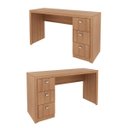 Ver imagem 3 de Mesa Escrivaninha com 3 Gavetas para Escritório 74x136 Cm Me4102 Amêndoa