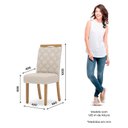 Ver imagem 6 de Mesa de Jantar Dora 90cm Canto Reto sem Vidro Nature Off White com 4 Cadeiras Bella Linho - Henn