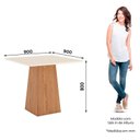 Ver imagem 3 de Mesa de Jantar Dora 90cm Canto Reto sem Vidro Nature Off White com 4 Cadeiras Bella Linho - Henn