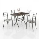 Ver imagem 1 de Conjunto Mesa de Jantar Teixeira Maricá Plus com 4 Cadeiras Grafite Paraopeba