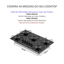Ver imagem 5 de Kit Balcão para Pia 150 Cm Diana + Balcão para Cooktop 5 Bocas Jade - Savana/preto