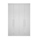 Ver imagem 5 de Guarda-Roupa Modulado 4 Portas 3 Gavetas e Nichos 100% MDF Cairo Branco/Neve