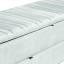 Ver imagem 4 de Calçadeira Baú Recamier Sapateira 90cm Solteiro Ayla Tecido Aveludado Tampo Reto - Estopar Ayla 90cm