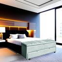 Ver imagem 2 de Calçadeira Baú Recamier Sapateira 90cm Solteiro Ayla Tecido Aveludado Tampo Reto - Estopar Ayla 90cm