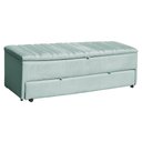 Ver imagem 1 de Calçadeira Baú Recamier Sapateira 90cm Solteiro Ayla Tecido Aveludado Tampo Reto - Estopar Ayla 90cm