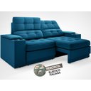 Ver mais imagens de Sofá com Porta Copos e Carregador USB Eureka 1,70m Assento Retrátil e Reclinável Velosuede