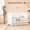 Ver imagem 4 de Berço Katatau 3 em 1 para Colchão 130x 70cm 100% MDF Branco/Brilho