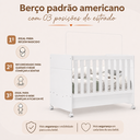 Ver imagem 2 de Berço Katatau 3 em 1 para Colchão 130x 70cm 100% MDF Branco/Brilho