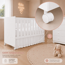 Ver imagem 7 de Berço Katatau 3 em 1 para Colchão 130x 70cm 100% MDF Branco/Brilho