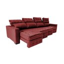 Ver imagem 7 de Sofá Retrátil e Reclinável 3.20m Molas Ensacadas e Costura Tripla Cama inBox Nobre Suede
