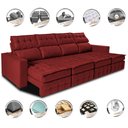 Ver imagem 3 de Sofá Retrátil e Reclinável 3.20m Molas Ensacadas e Costura Tripla Cama inBox Nobre Suede