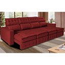 Ver imagem 1 de Sofá Retrátil e Reclinável 3.20m Molas Ensacadas e Costura Tripla Cama inBox Nobre Suede