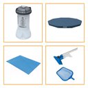 Ver imagem 1 de Kit Filtro 2.006 Litros/Hora + Capa 366 Estrutural + Forro e Kit Limpeza Intex - 110v