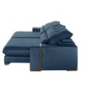 Ver imagem 5 de Sofá Retrátil Reclinável 250 cm Malta Linho Indigo Yescasa