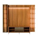 Ver mais imagens de Estante para TV Home Theater 75" 100% MDF 254cm 5 Prateleiras Cristaleira Vidro Reflecta LED Canella