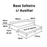 Base Cama Box Solteiro com Cama Auxiliar Conjugada:suede Duna/solteiro - 5