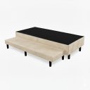 Ver imagem 1 de Base Cama Box Solteiro com Cama Auxiliar Conjugada:suede Duna/solteiro