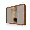 Ver imagem 6 de Roupeiro Guarda Roupa Casal Imola 3 Portas de Correr 5 Gavetas Carvalho-Mani 100% MDF com Espelho