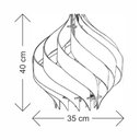 Ver imagem 5 de Luminária Decorativa Teto Madeira Mdf 35x35x40cm C/ Pendente