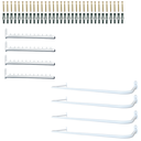 Ver imagem 1 de 4 Araras 80cm para Roupas Aço Robusto + 4 Cabideiros Rt 40cm Organização Closet Loja Branco