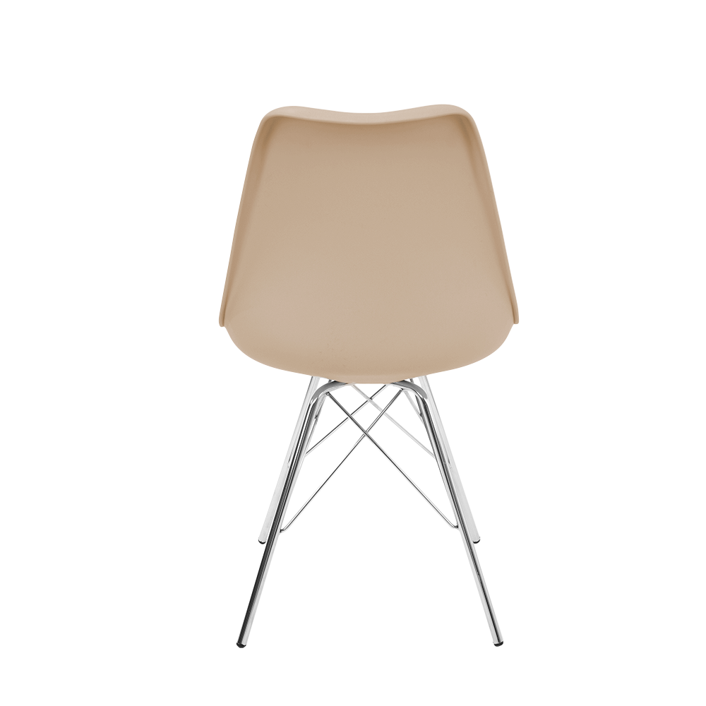 Kit 6 Cadeiras Leda Estofada Eames Fendi Tower Cromado - 5