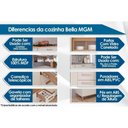 Ver imagem 4 de Gabinete de Cozinha Modulado Balcão com Tampo Bella com 1 Porta Basculante e 1 Gaveta 80 Cm Freijo