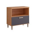 Ver imagem 2 de Gabinete de Cozinha Modulado Balcão com Tampo Bella com 1 Porta Basculante e 1 Gaveta 80 Cm Freijo