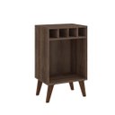 Ver imagem 2 de Mesa de Apoio Lateral Retrô com Adega 43 X 71 Cm Mdp Rústico - Clicklar