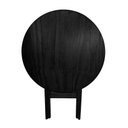 Ver imagem 2 de Mesa Madeira Redonda 68cm Diametro Dobravel com 2 Cadeiras Preto / Liso