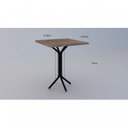 Ver imagem 3 de Conjunto Sala de Jantar Mesa Tampo de BP Quadrada com 4 Cadeiras Thais 