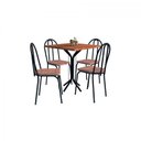 Ver imagem 2 de Conjunto Sala de Jantar Mesa Tampo de BP Quadrada com 4 Cadeiras Thais 