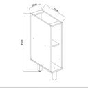 Ver imagem 3 de Balcão para Cozinha Modulada 20cm Nicho e 1 Prateleira Mdf Cor:branco