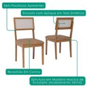 Ver imagem 5 de Mesa de Jantar Redonda Cacau com 4 Cadeiras Estofadas Encanto Corino Kaki Ornar