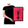 Lindo quadro decoração feminista retro esquerda p8018 - 1