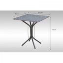 Ver imagem 4 de Conjunto Sala de Jantar 1 Mesa Tampo Granito Quadrado 4 Cadeiras Thais