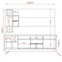 Ver imagem 3 de Estante Home para TV até 65 polegadas 2 Portas 5 Nichos Heitor Madetec
