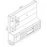 Estante Home para TV até 65 polegadas 2 Portas 5 Nichos Heitor Madetec - 4