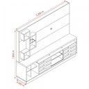 Ver imagem 4 de Estante Home para TV até 65 polegadas 2 Portas 5 Nichos Heitor Madetec