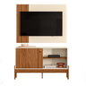 Rack e Painel Sala para Tv até 50 Polegadas Wood: Pérola Metalizado - 1