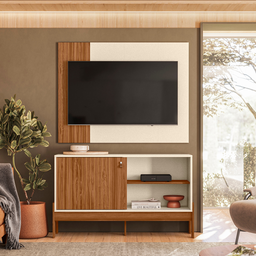 Rack e Painel Sala para Tv até 50 Polegadas Wood: Pérola Metalizado - 2