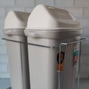 Ver imagem 5 de Lixeira Dupla Deslizante de Embutir Armário para Cozinha 10L Corrediça Tampa Basculante